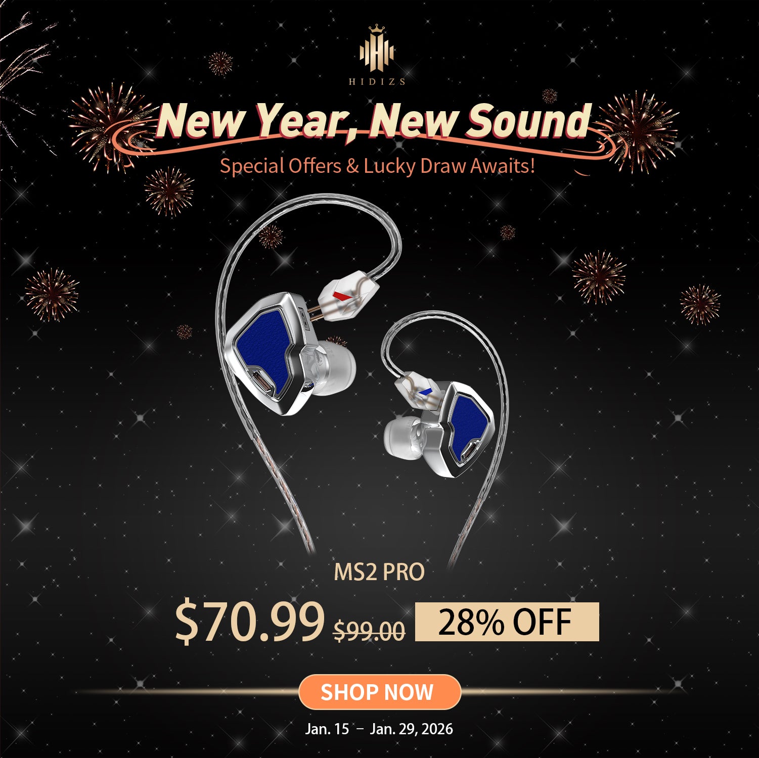 HIDIZS MS2 PRO 1BA + 1DD Hybrid HiFi In-ear Monitors