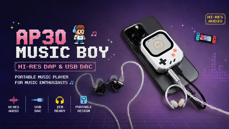 AP30 Music Boy Hi-Res DAP & USB DAC | Portable Music Player for IEMs