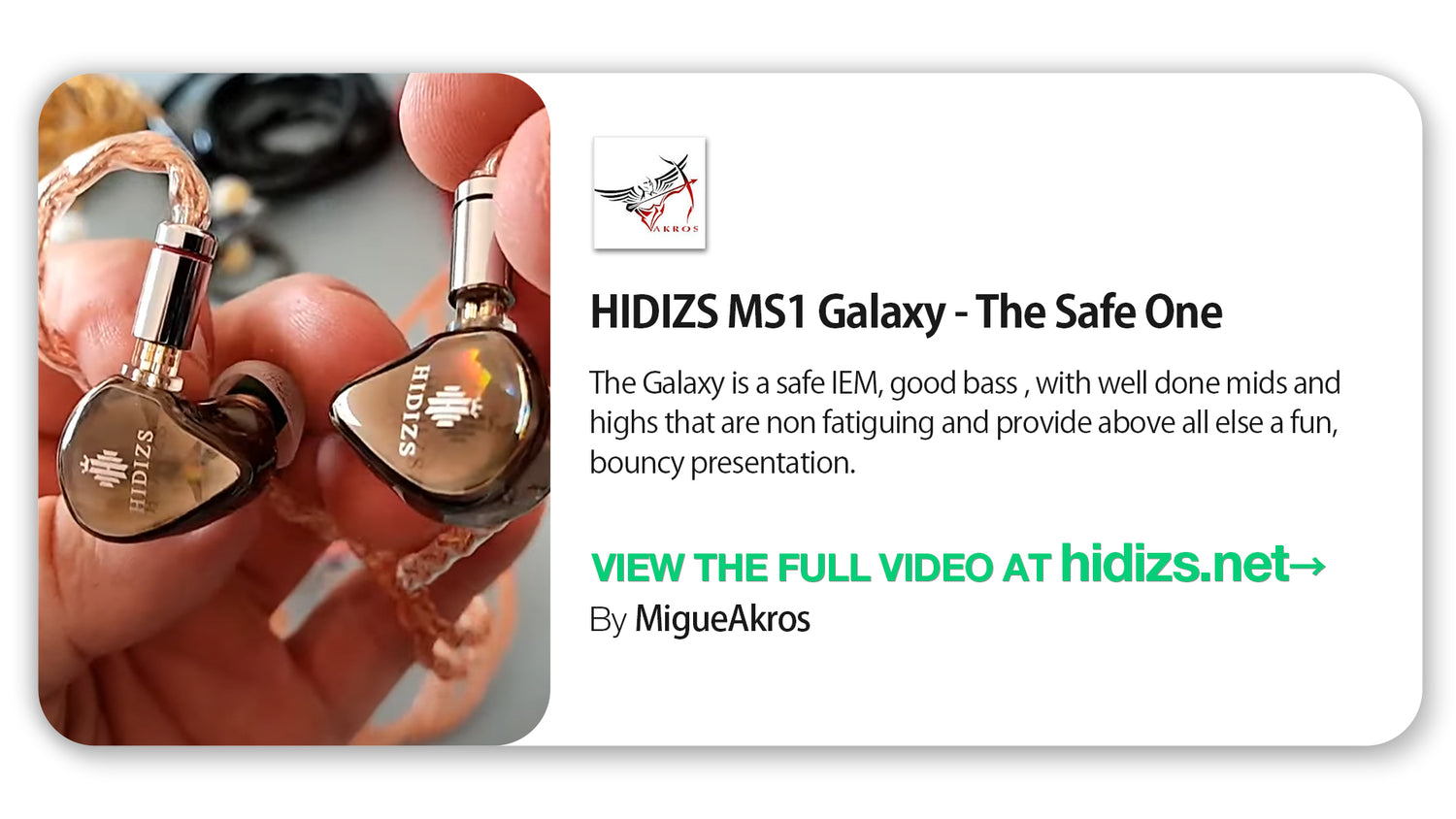 Hidizs MS1 Galaxy Review - Akros