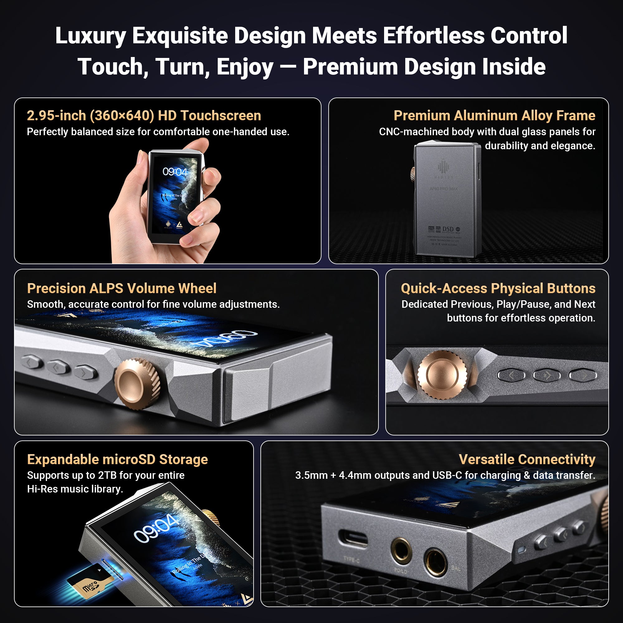 AP80 PRO MAX All-in-One Hi-Res Streaming Music Player