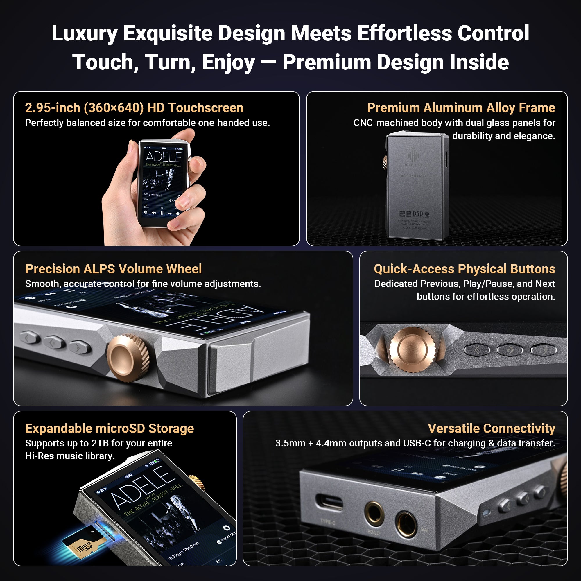 AP80 PRO MAX All-in-One Hi-Res Streaming Music Player