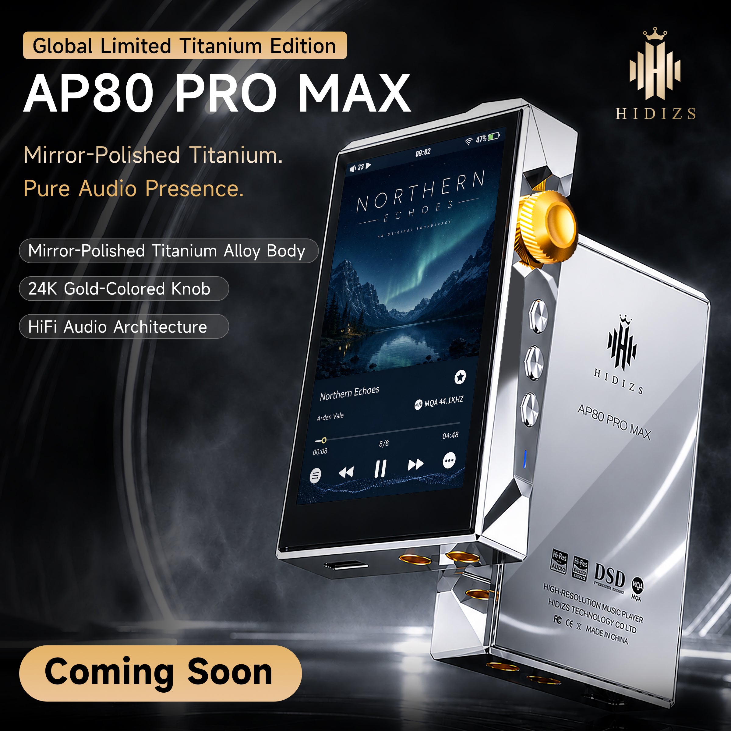 HIDIZS AP80 PRO MAX Titanium Edition All-in-One Hi-Res Streaming Music
