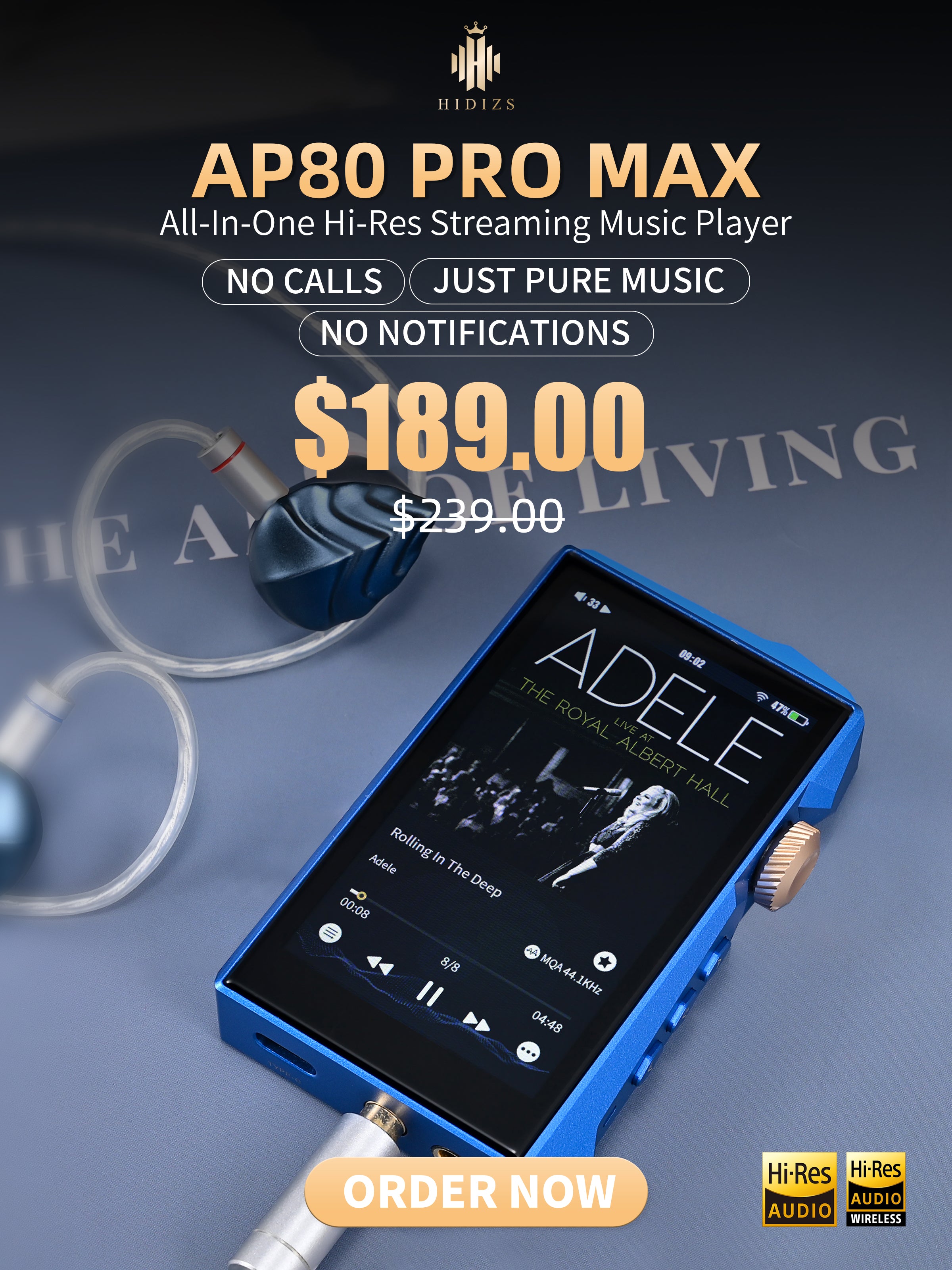 Hidizs : AP80 PRO DAP AP80PRO-XポータブルHiFiミュージック MP3 