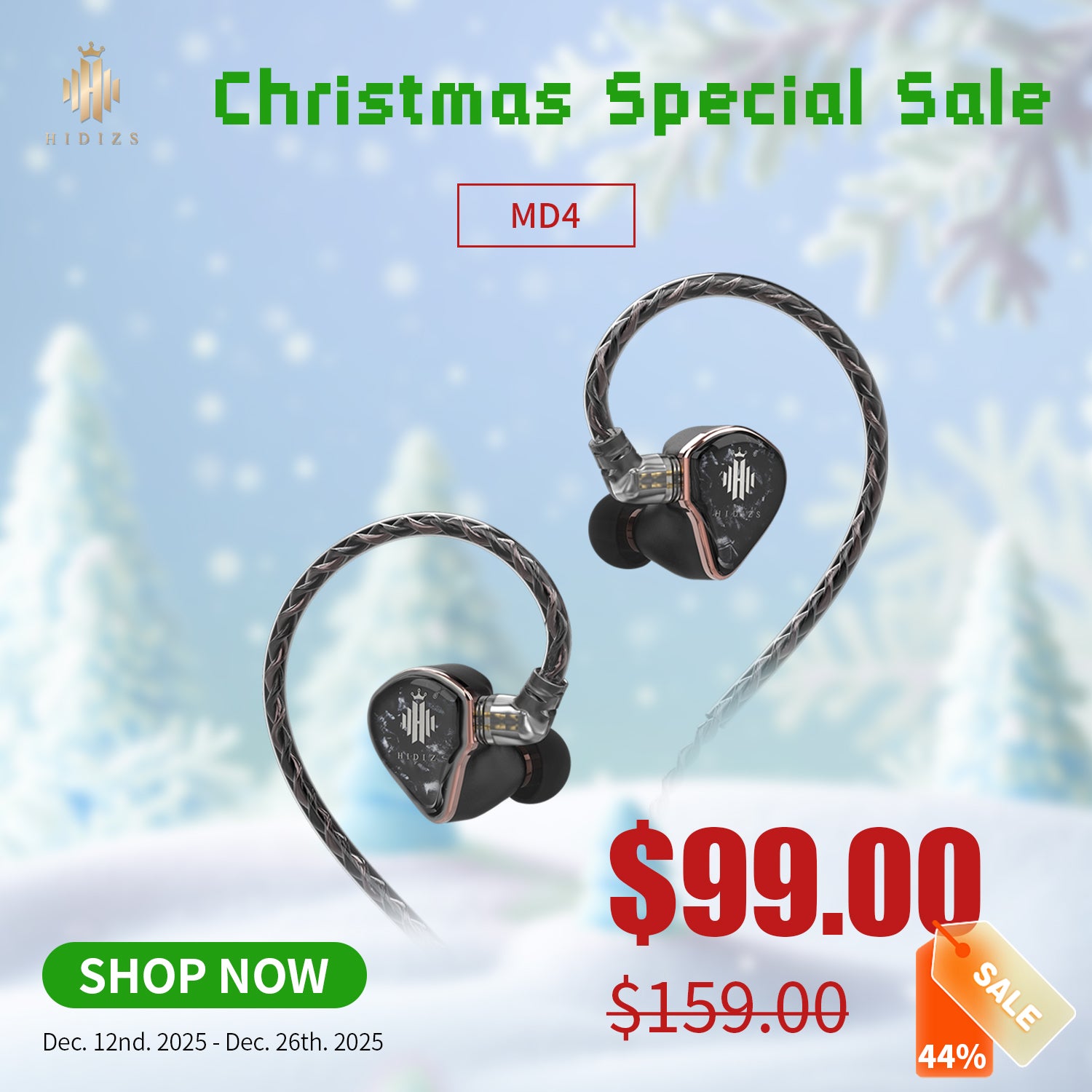 HIDIZS MD4 4 Balanced Armature Drivers HiFi In-ear Monitors