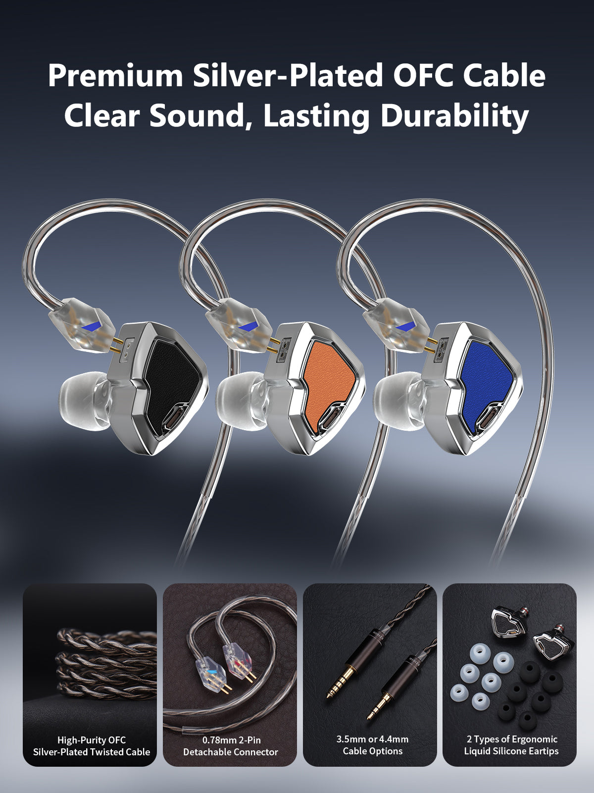 HIDIZS MS2 PRO 1BA + 1DD Hybrid HiFi In-ear Monitors