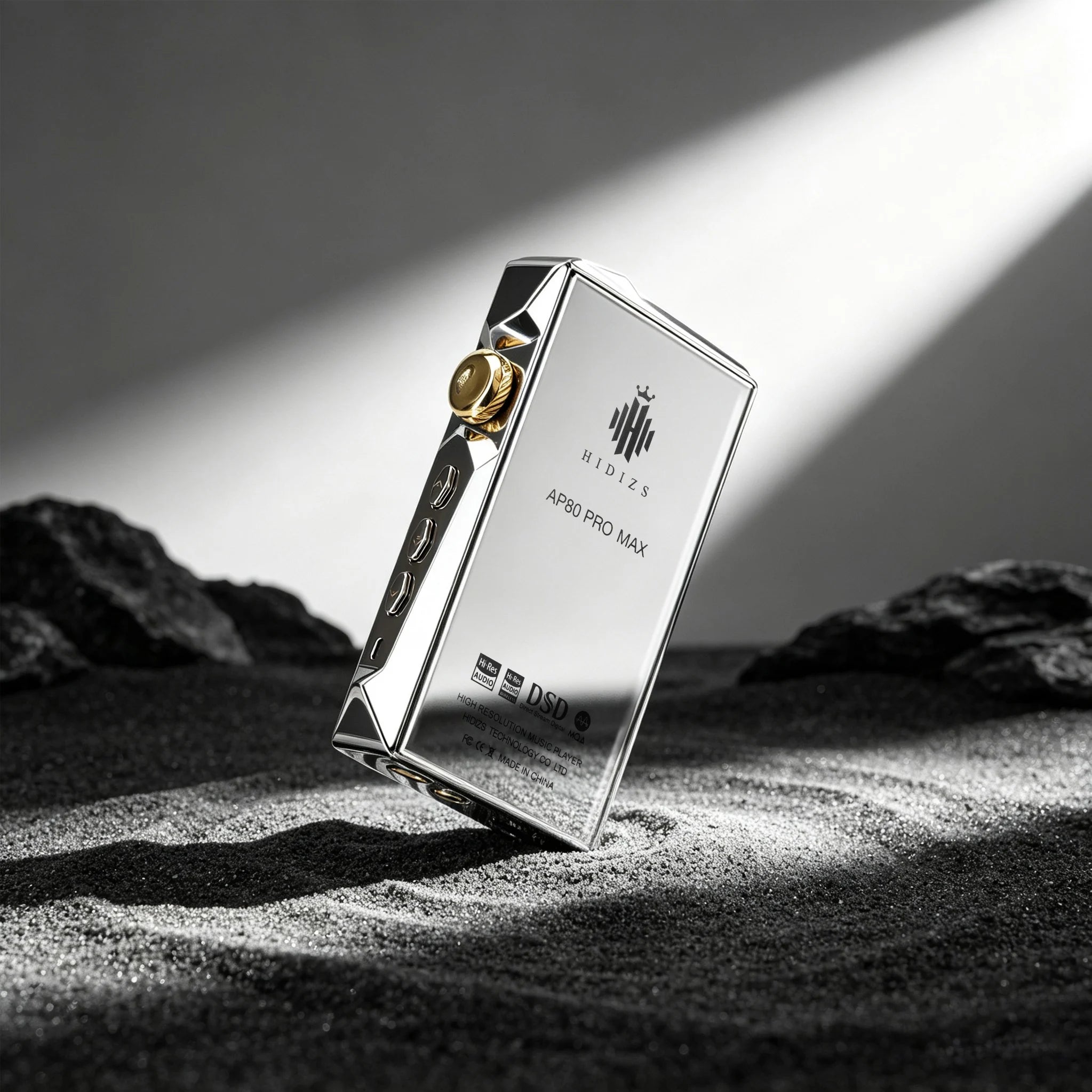 AP80 PRO MAX Titanium Edition back view under spotlight